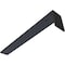 Ekena Millwork Hidden Support Steel Heavy Duty Bracket w/ Back Plate, Powder Coated Black 2 1/2"W x 22"D x 4"H BKTM02X22X04HBPBL - alternate 2